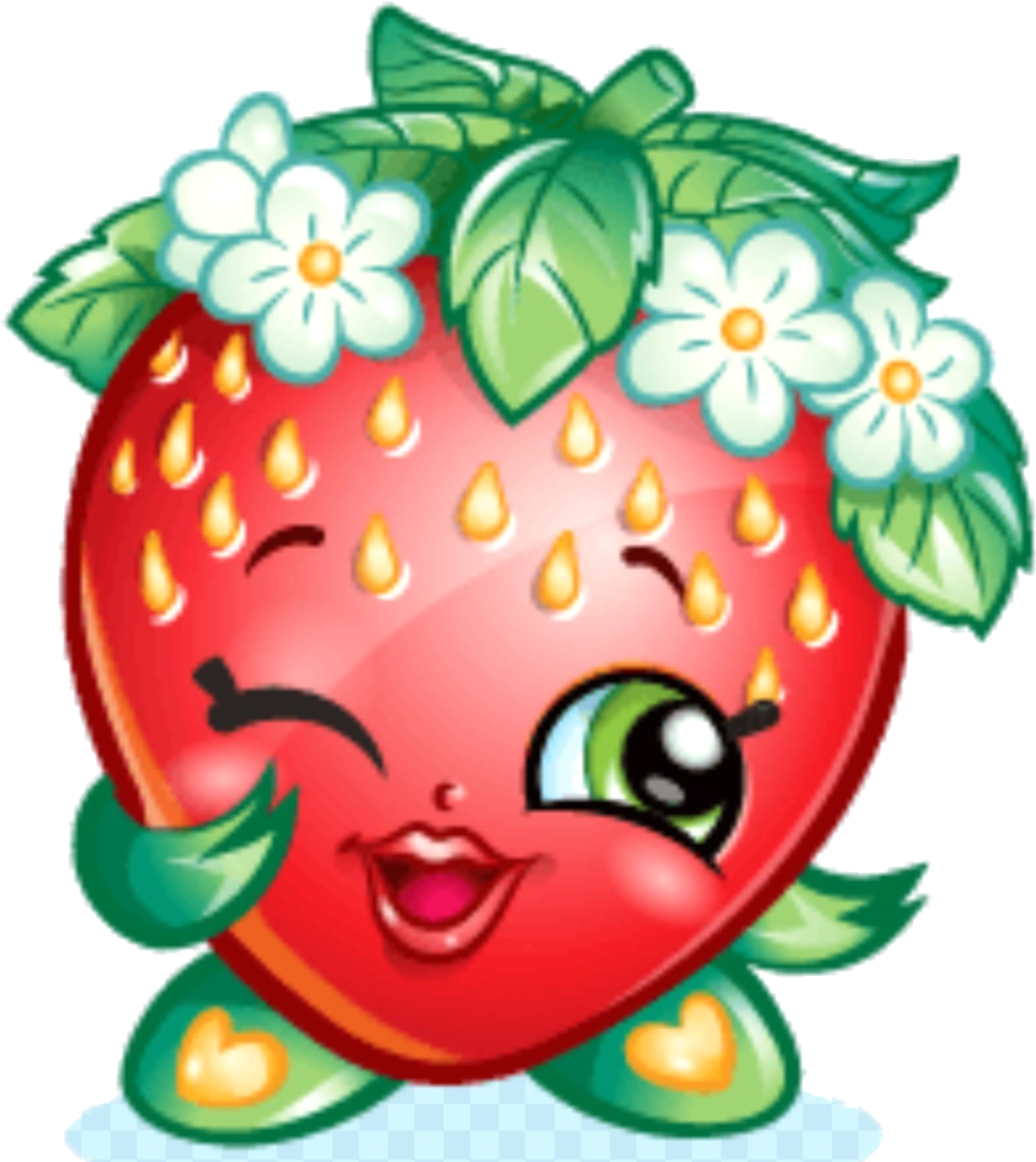 Shopkins Strawberry Kiss Character PNG Image