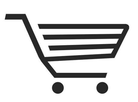 Shopping Cart Icon Black Background PNG Image