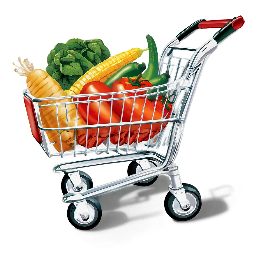 Shopping Cart With Vegetables Png 05252024 PNG Image