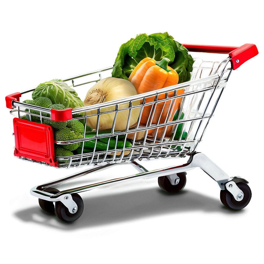 Shopping Cart With Vegetables Png 4 PNG Image