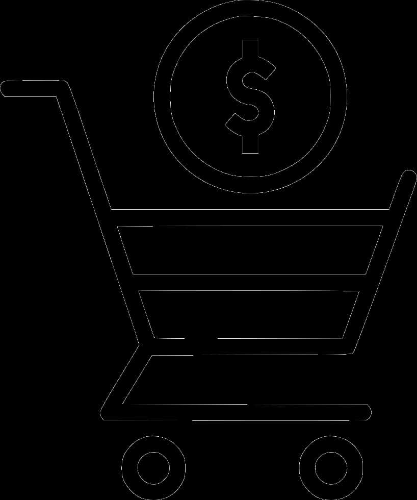 Shopping Cartwith Dollar Sign PNG Image