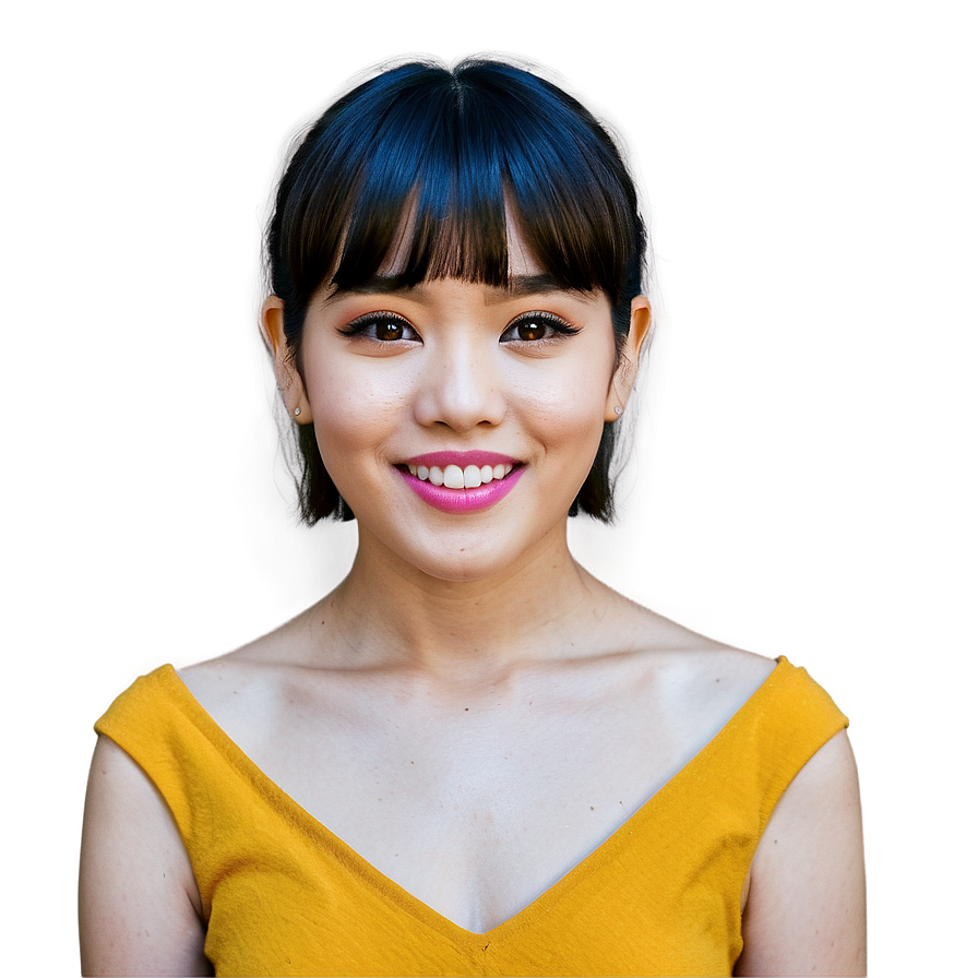 Short Bangs Transformation Png Tdj PNG Image