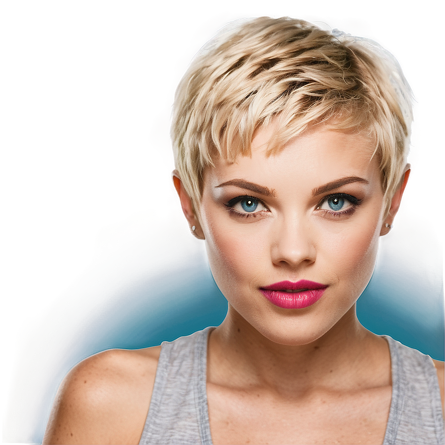 Short Blonde Pixie Cut Png Tic PNG Image