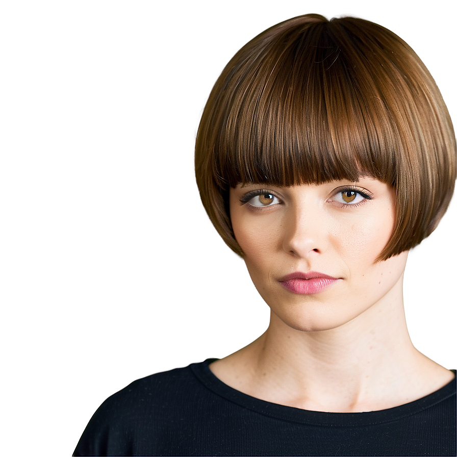 Short Bowl Cut Hair Png 06212024 PNG Image