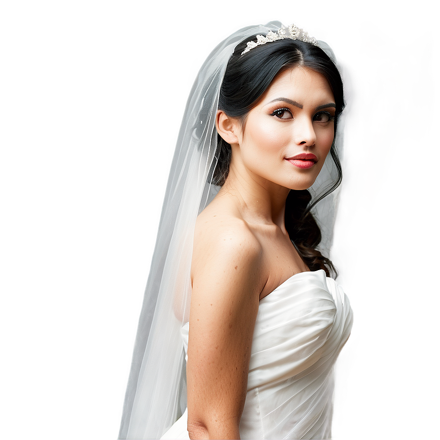 Short Bridal Veil Png Mro PNG Image