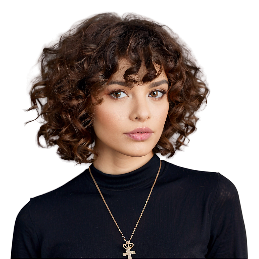 Short Curly Hair Charm Png 8 PNG Image