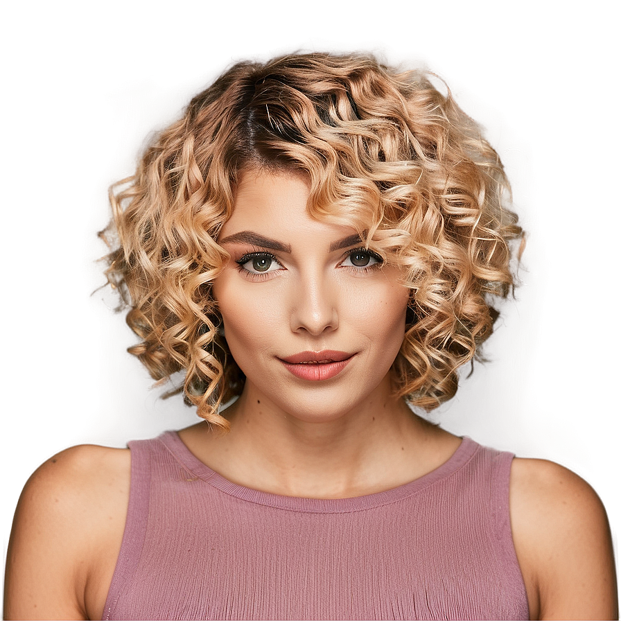 Short Hair Perm Looks Png Jao PNG Image