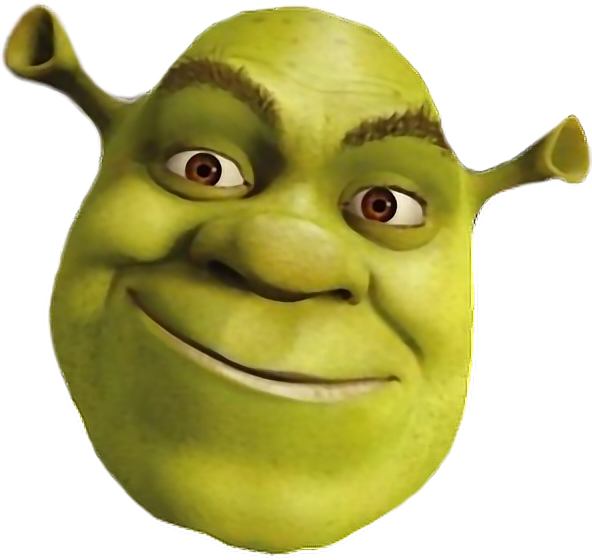 Shrek Animated Character Smiling Face.png PNG Image