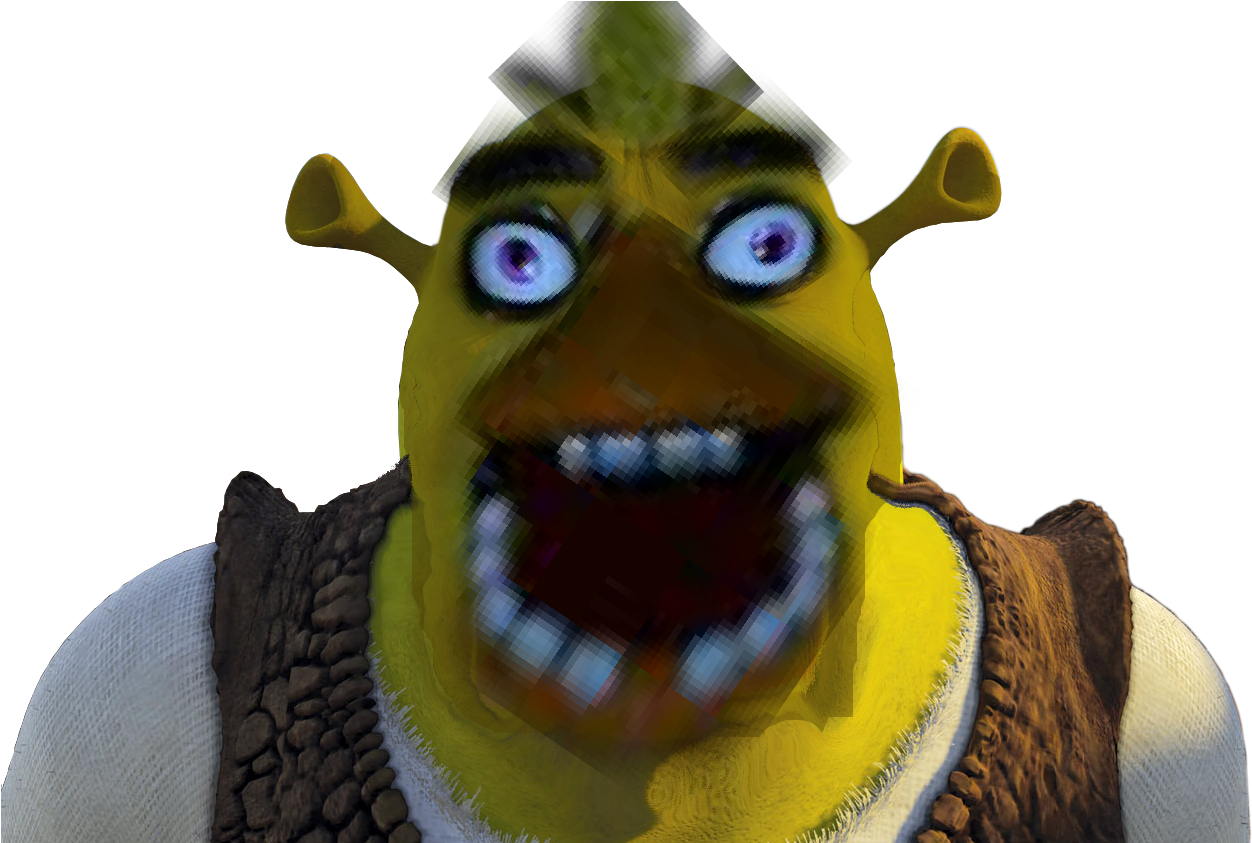 Shrek Character Close Up PNG Image