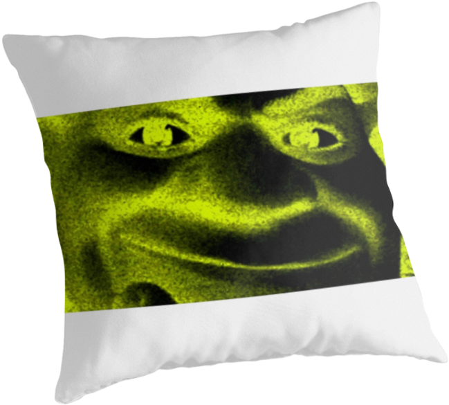 Shrek Face Cushion Design PNG Image