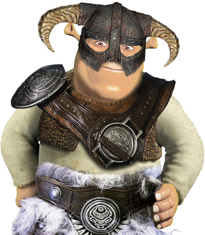 Shrek Viking Costume Portrait PNG Image