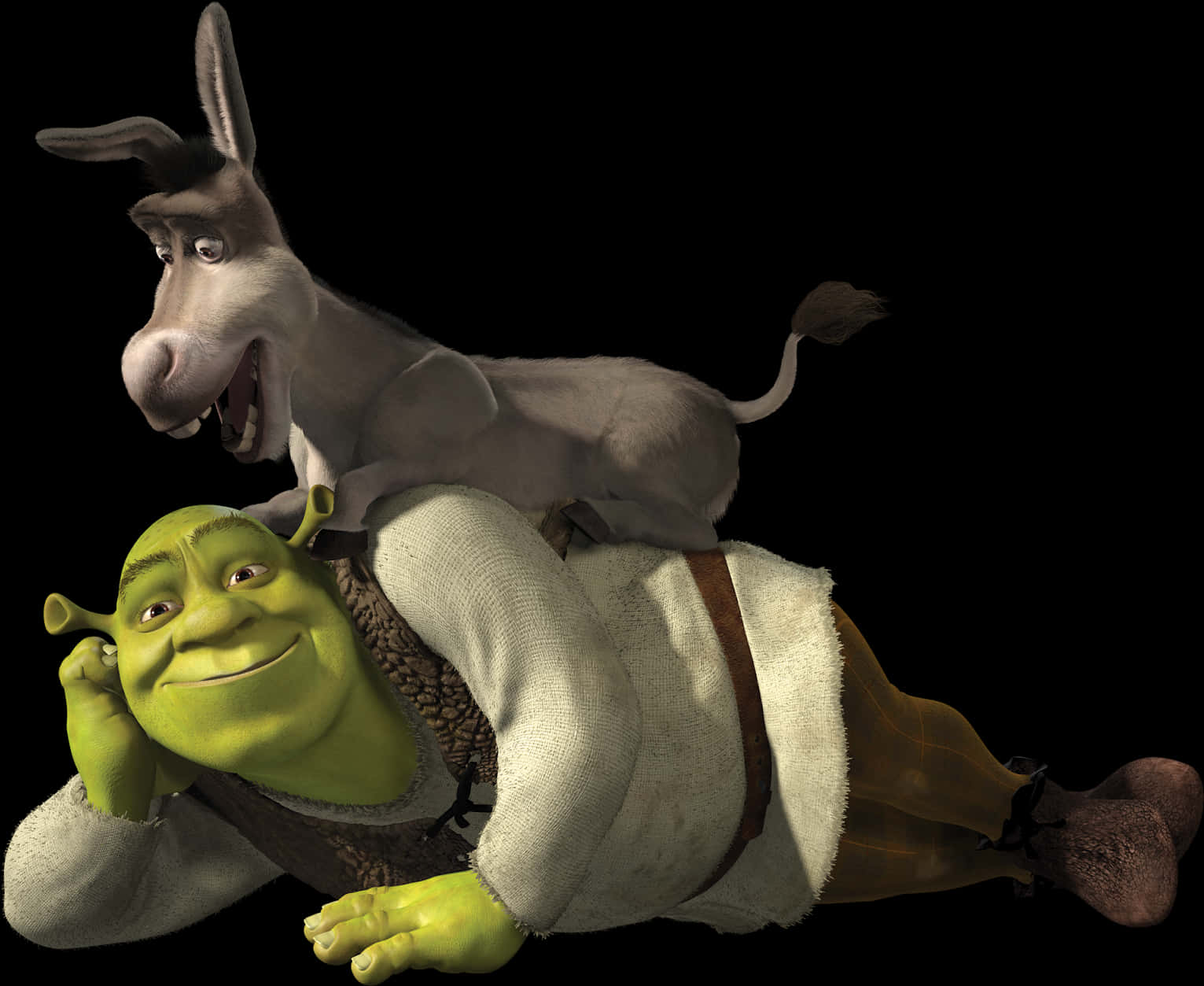 Shrekand Donkey Friends Forever PNG Image