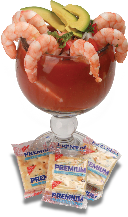 Shrimp Cocktailwith Crackers PNG Image