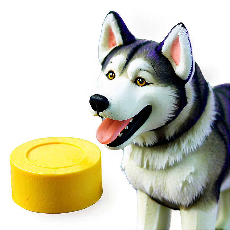 Siberian Husky With Toys Png Mka68 PNG Image