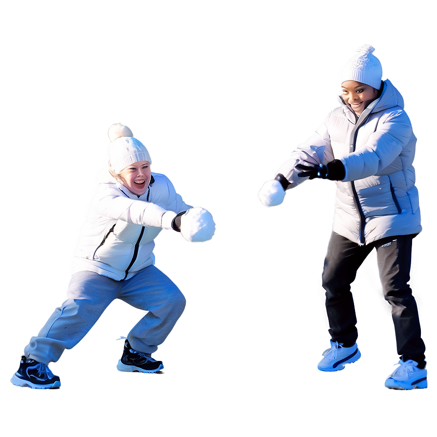 Side-splitting Snowball Fight Png Gut PNG Image