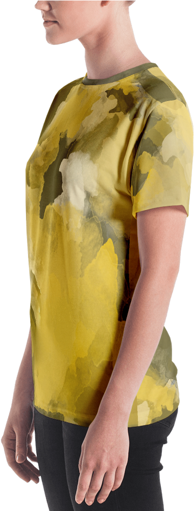 Side View Yellow Camouflage T Shirt PNG Image