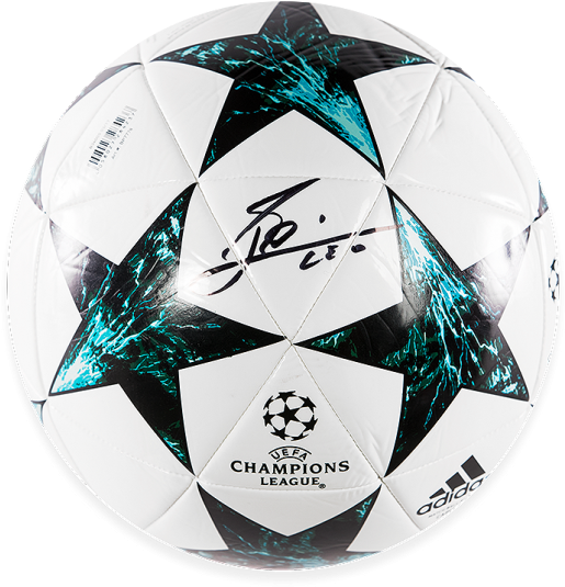 Signed Champions League Soccer Ball PNG Image