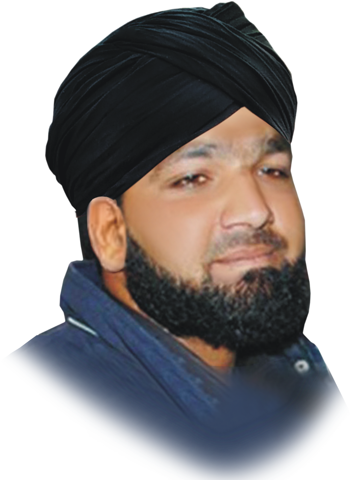 Sikh Man Wearing Black Turban PNG Image