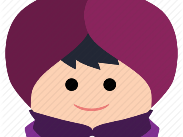 Sikh Turban Cartoon Character PNG Image