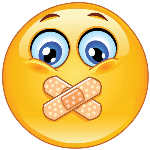 Silenced Emoji Expression PNG Image