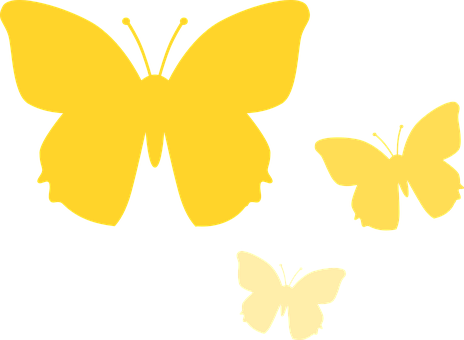 Silhouette Butterflieswith Faces PNG Image