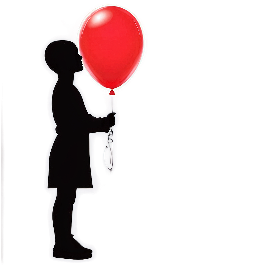 Silhouette Of A Person With Balloon Png Yoo PNG Image