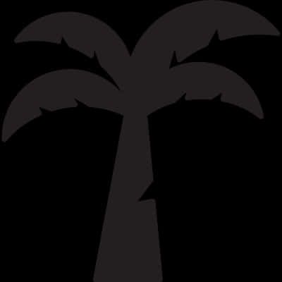 Silhouetted Coconut Tree Graphic PNG Image