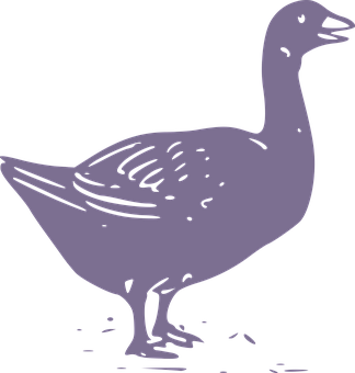 Silhouetted Goose Graphic PNG Image