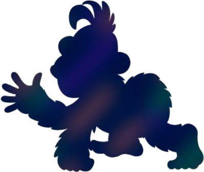 Silhouetted Gorilla Pose PNG Image