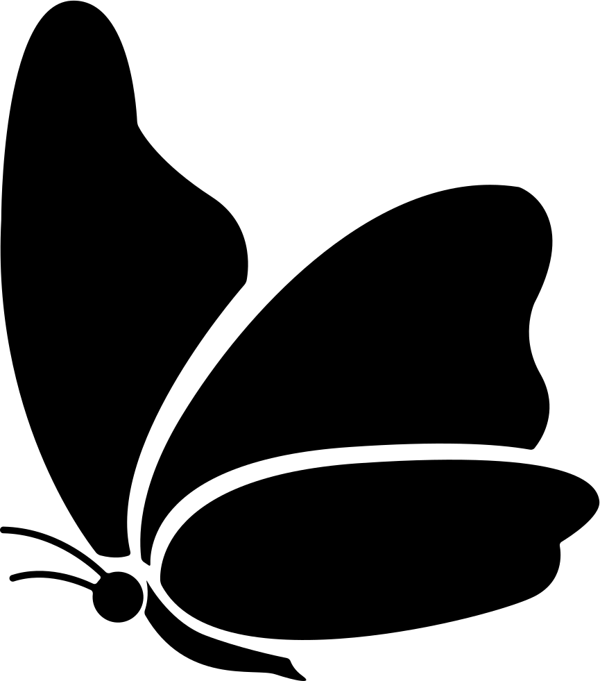 Silhouetteof Butterfly PNG Image