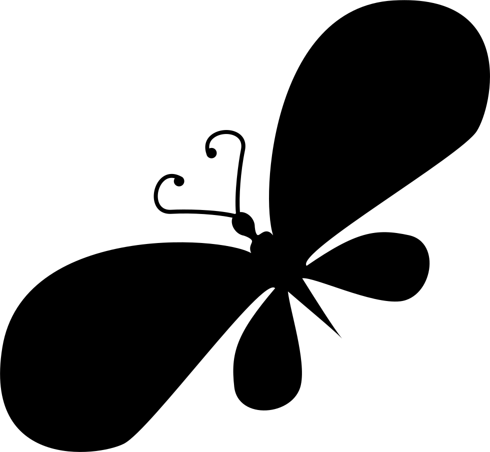 Silhouetteof Butterfly PNG Image