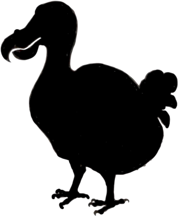 Silhouetteof Dodo Bird PNG Image