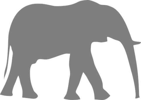 Silhouetteof Elephant PNG Image