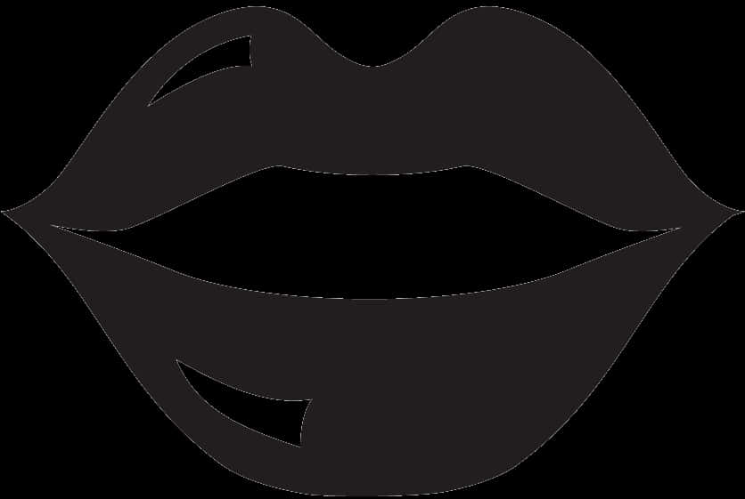 Silhouetteof Lips Graphic PNG Image