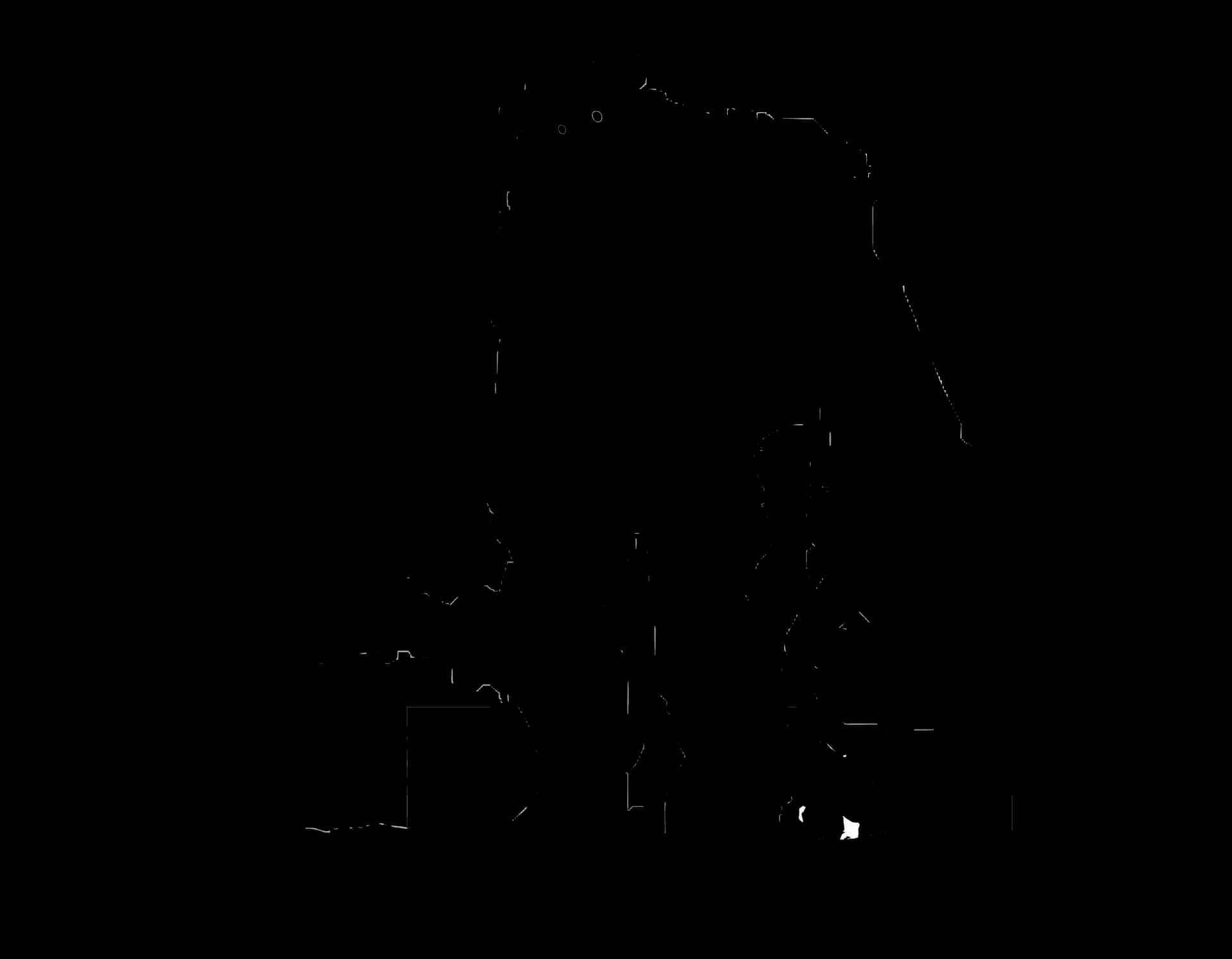 Silhouetteof Person Standing PNG Image