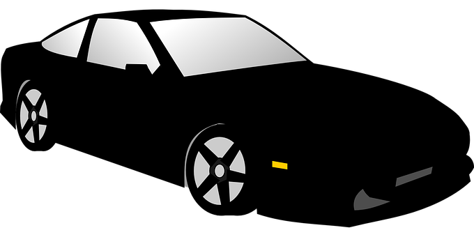 Silhouetteof Racing Car PNG Image