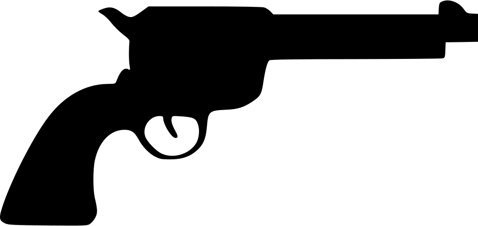 Silhouetteof Revolver PNG Image