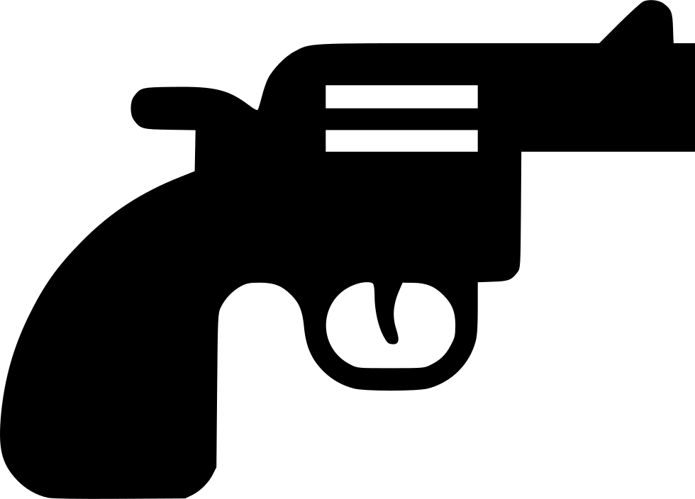 Silhouetteof Revolver PNG Image