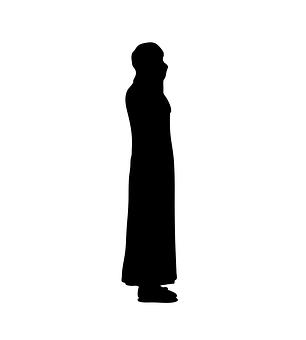 Silhouetteof Standing Man PNG Image