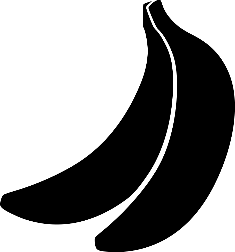 Silhouetteof Two Plantains PNG Image