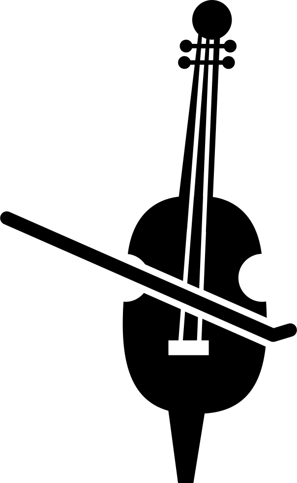 Silhouetteof Violinand Bow PNG Image