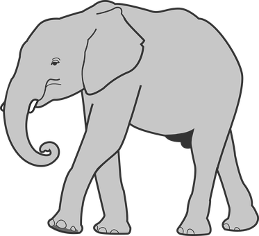 Silhouetteofan Elephant PNG Image