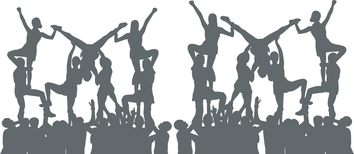 Silhouettes Cheering Crowd.png PNG Image