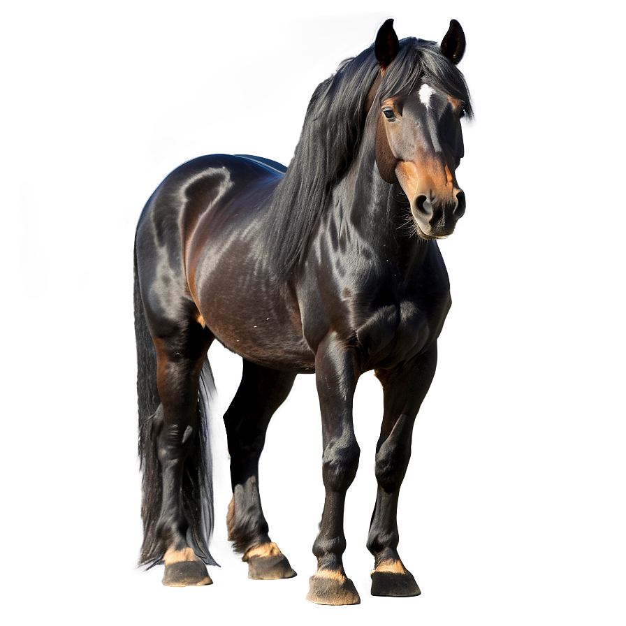 Silky Mane Black Horse Png 46 PNG Image