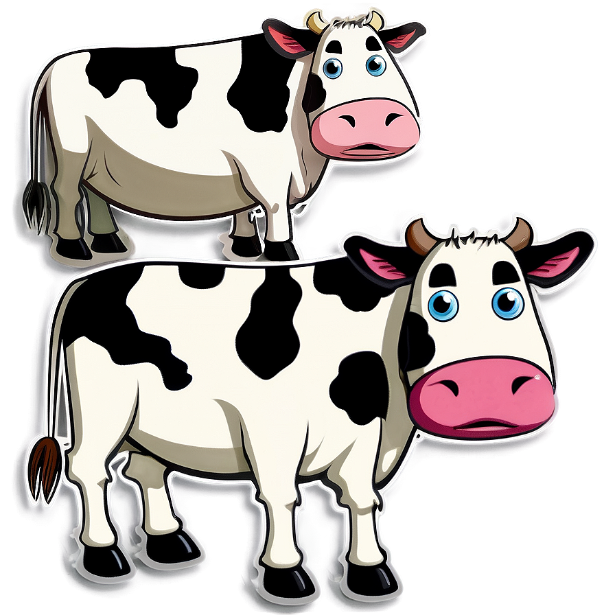 Silly Cow Cartoon Clipart Png 06272024 PNG Image