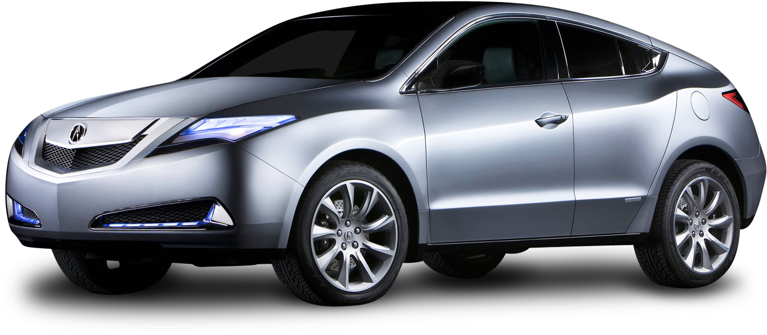 Silver Acura Z D X Crossover Side View PNG Image