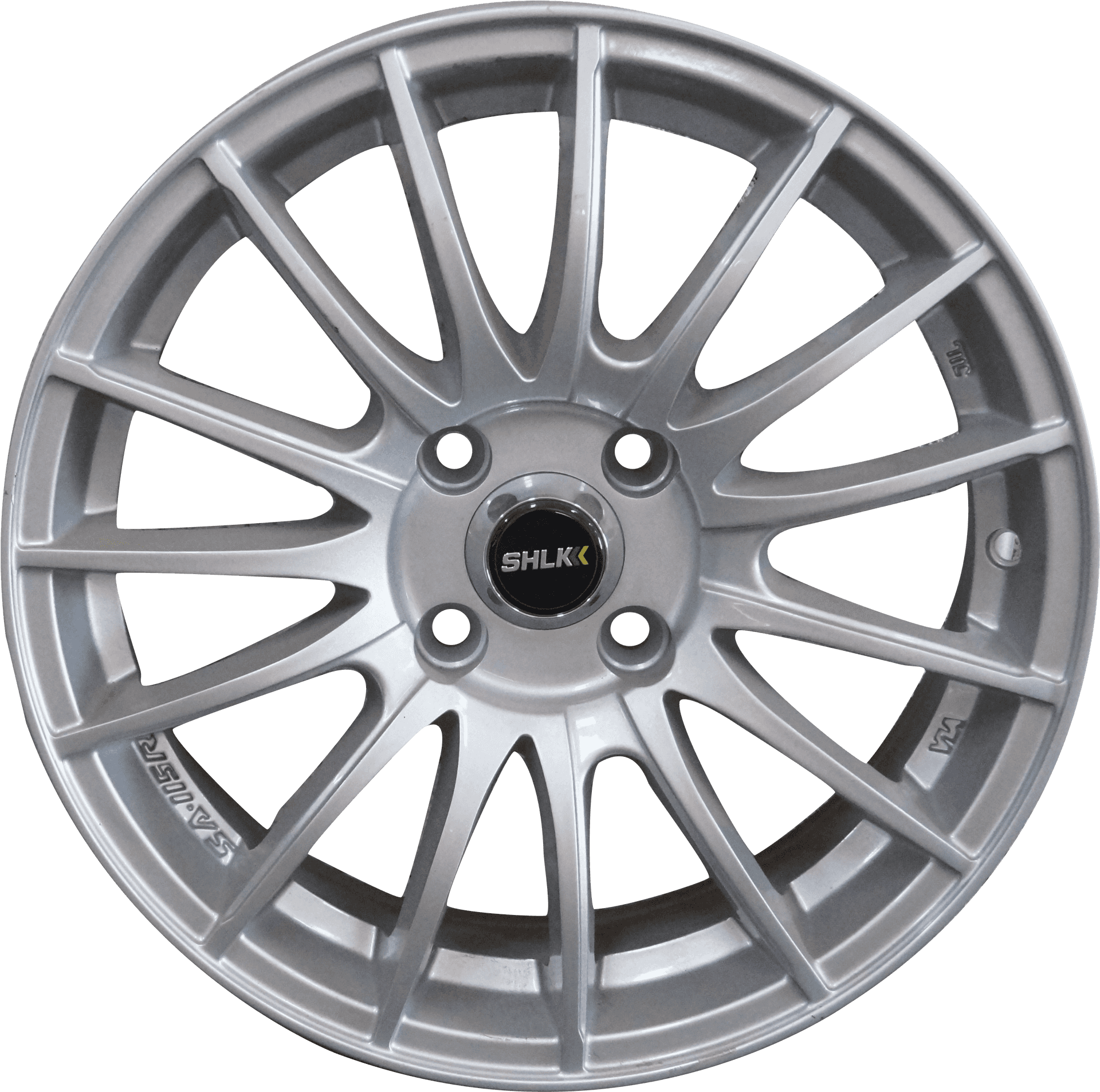 Silver Alloy Car Wheel PNG Image