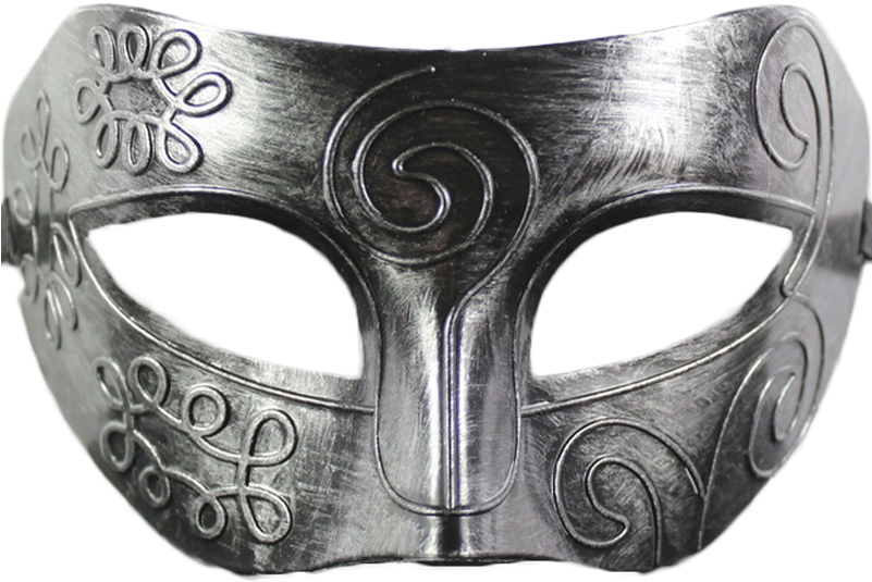 Silver Anonymous Mask PNG Image