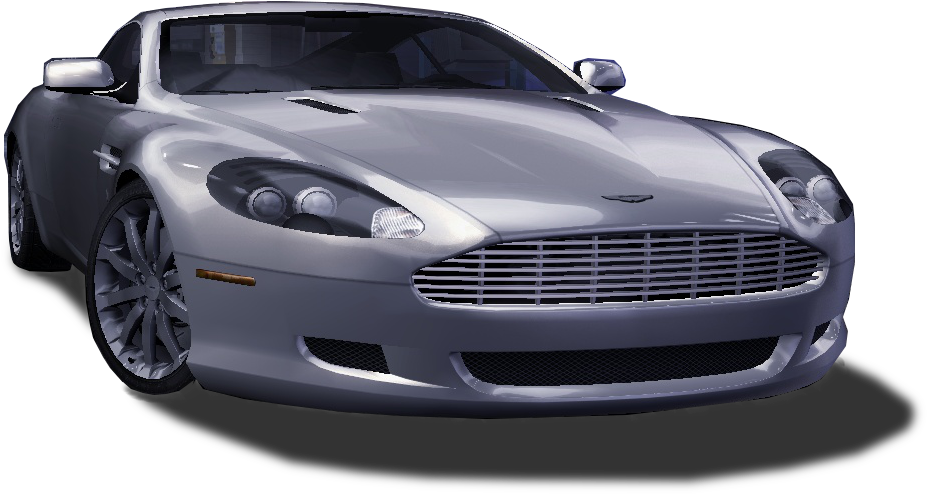 Silver Aston Martin Vantage PNG Image