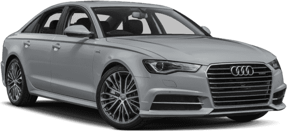 Silver Audi Sedan Profile View PNG Image